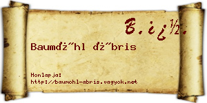 Baumöhl Ábris névjegykártya